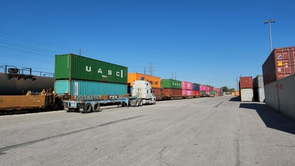 Truck at Intermodal Ramp