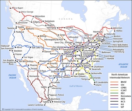 intermodal network map