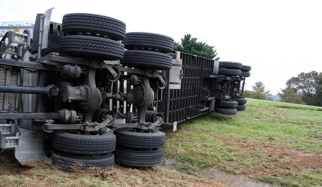 Overturned Semi Truck