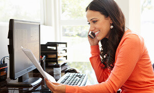 Smiling Customer Service Woman