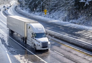 trucking in the snow